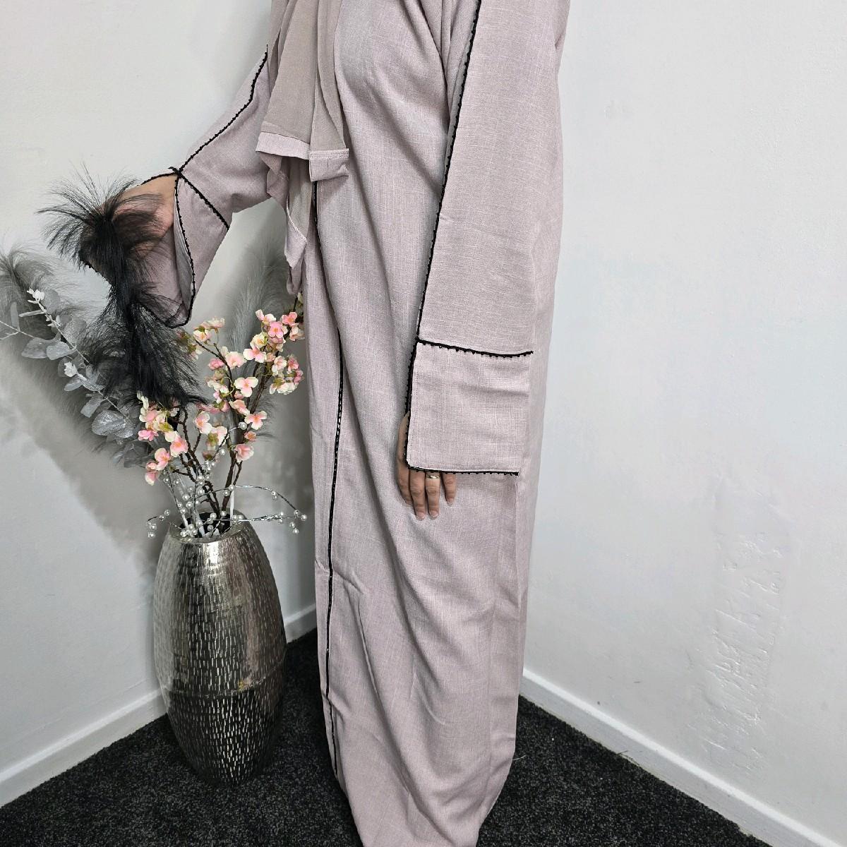 Fatiisa's Winter Closed Linen Abayas Size From 50-58