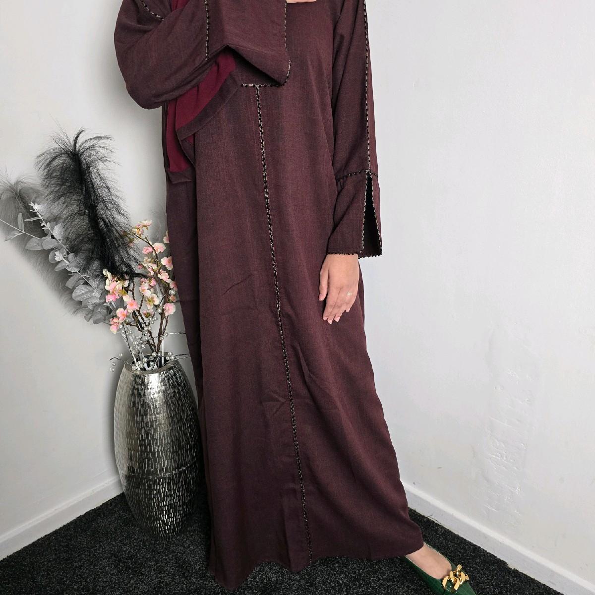 Fatiisa's Winter Closed Linen Abayas Size From 50-58